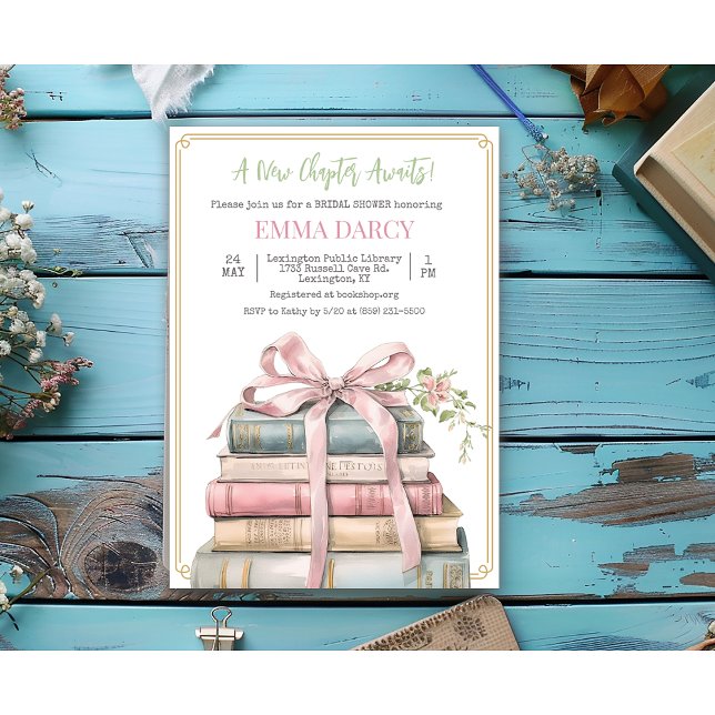 Book Themed Bridal Shower Invitation Only (Creator Uploaded)