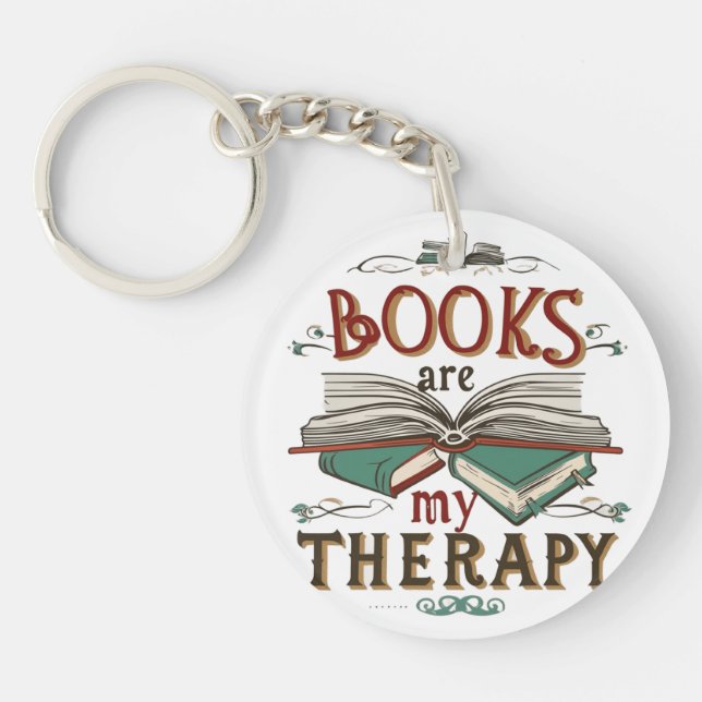 Book Therapy Keychain (Front)