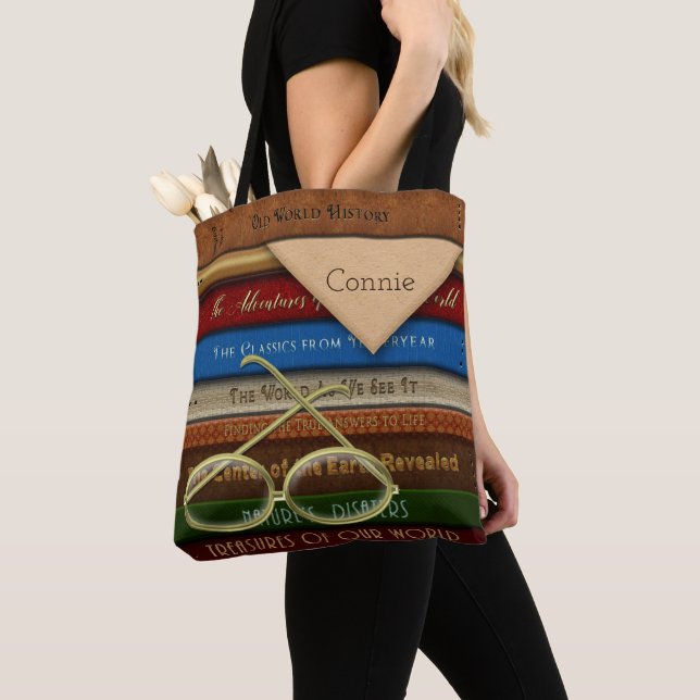 BOOK TOTE - Books and Eyeglasses (Close Up)