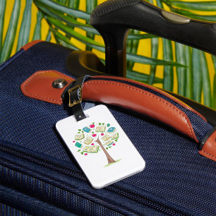 Book Tree  Luggage Tag