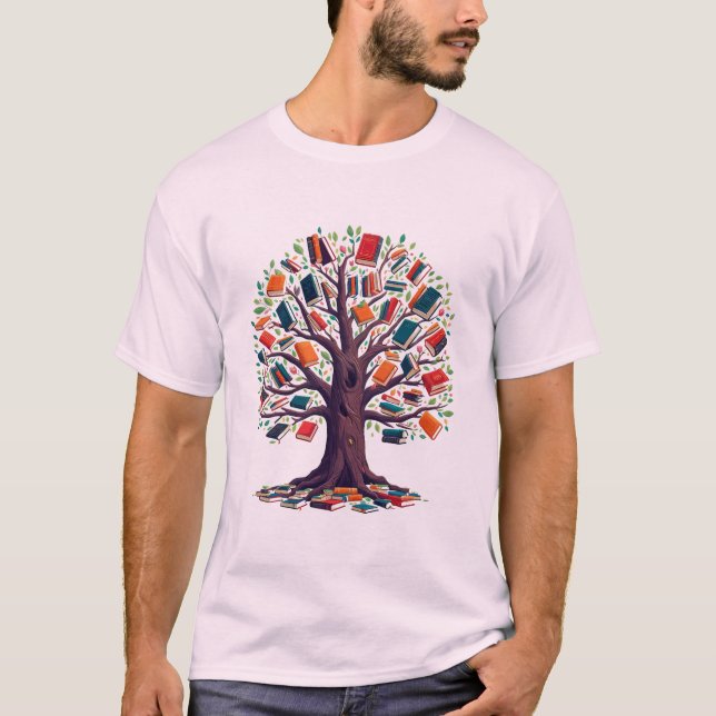 book tree men T-Shirt (Front)