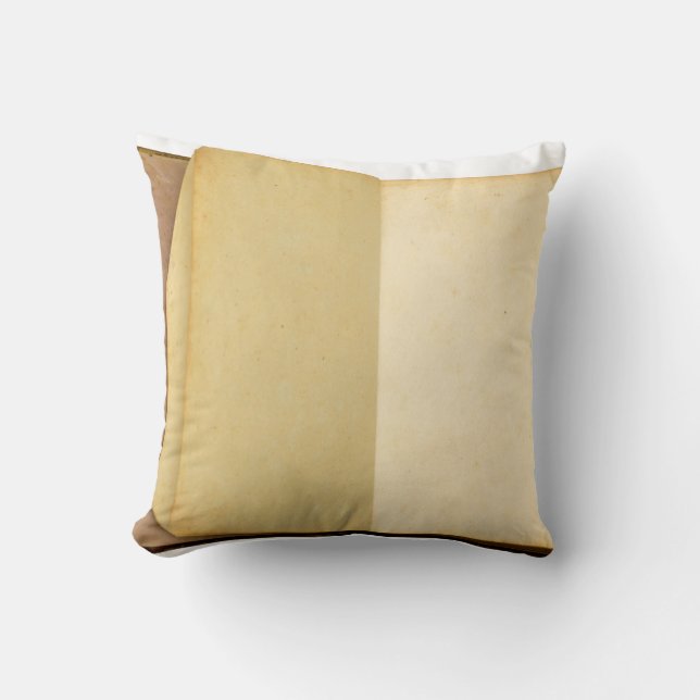 Book vintage old texture retro throw pillow (Front)