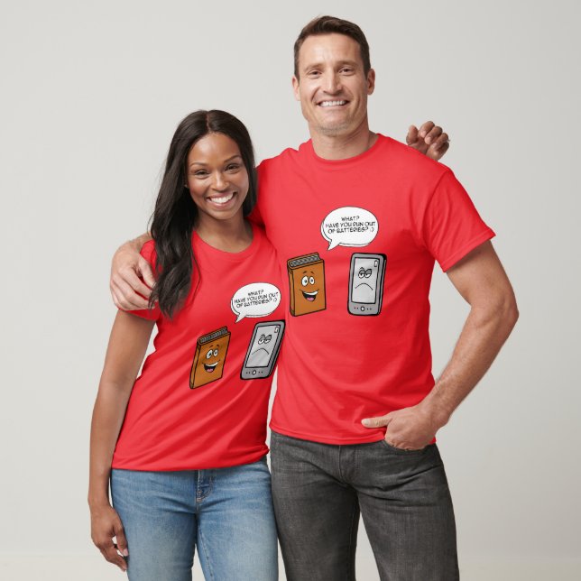 Book vs eBook T-Shirt (Unisex)
