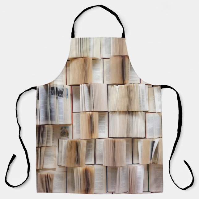 Book wall books wall decorative apron (Front)