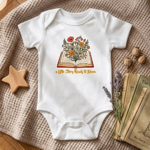 Book With Wild Flowers (Summer Newborn Gift) Cute Baby Bodysuit