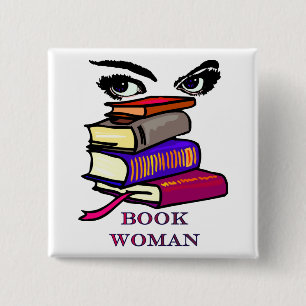 Book Woman Button