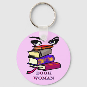 Book Woman Keychain