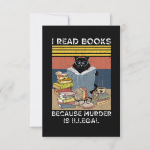 Book Worm, Booktrovert T-shirt, Cat Lover, Librari Thank You Card