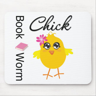 Book Worm Chick Mouse Pad
