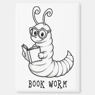 Book worm magnet