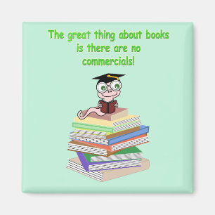 Book Worm Magnet