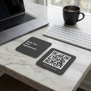 Book Your Next Appointment QR Code  Square Business Card