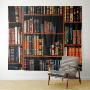 BOOKCASE BACKDROP TAPESTRY
