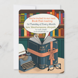 Bookclub faire-part book lover groupe de lecture