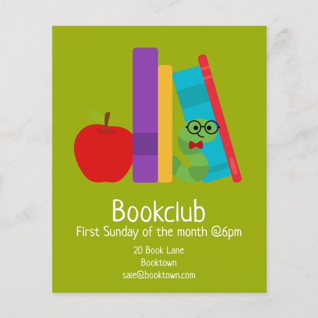 Bookclub group book session library community flyer (Front)