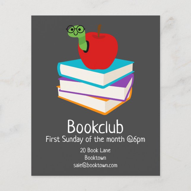 Bookclub group book session library community flyer (Front)