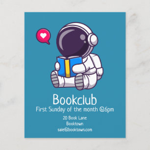 Bookclub reading astronaut book session flyer