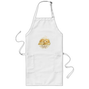 Booked All Day Cozy Cat Reading Watercolor Long Apron