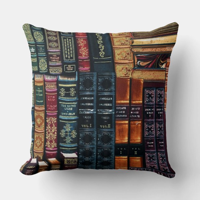 Booked For The Night Throw Pillow (Front)