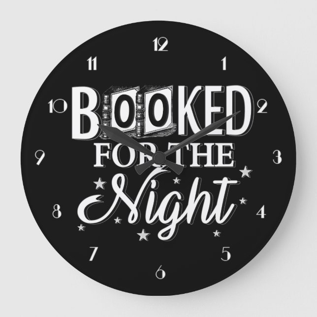 Booked For The Night Wall Round Clock (Front)