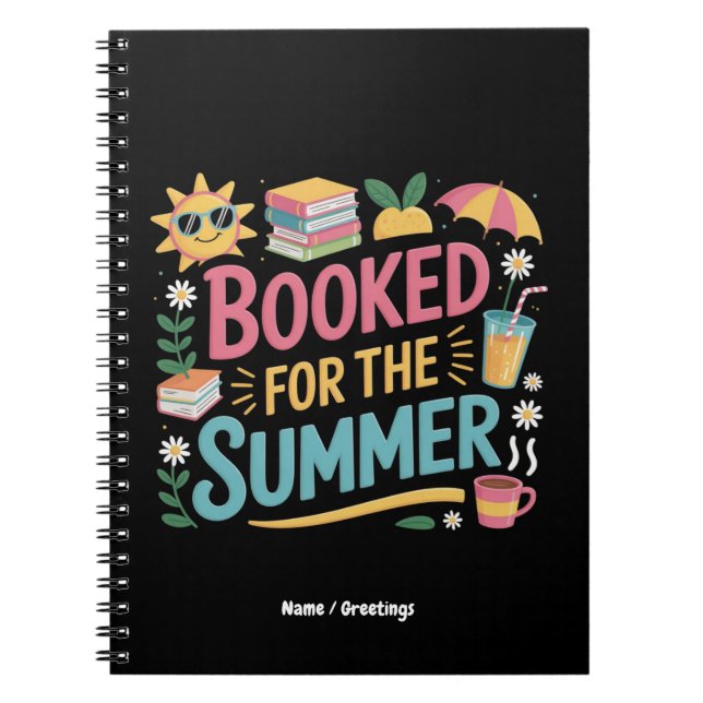 Booked for the Summer Funny Book Reader Beach  (Front)
