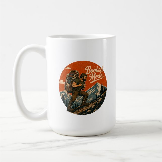 Booked Mode Vintage Reading Adventure Mug (Left)