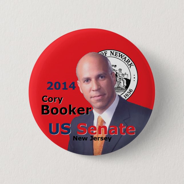 Booker Senate 2014 2 Inch Round Button (Front)
