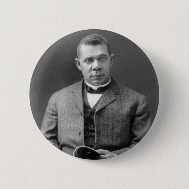 Booker T. Washington, 1903 2 Inch Round Button (Front)
