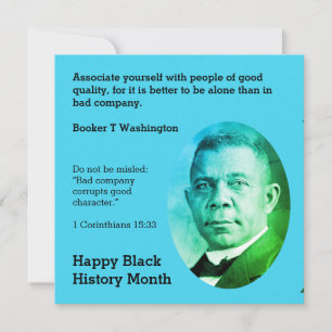 BOOKER T WASHINGTON Motivational Scripture Quote