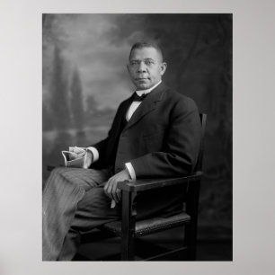 Booker T. Washington Portrait by Harris & Ewing Poster