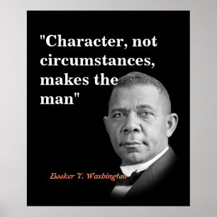 Booker T. Washington Quote Character Poster