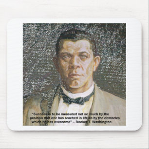 Booker T Washington & Success Quote Mouse Pad