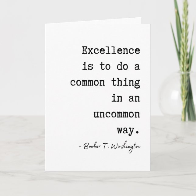 Booker T. Washington's Excellence Graduation Card (Front)