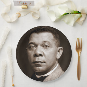 Booker Washington: African American Educator Paper Plate