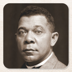 Booker Washington: African American Educator Square Paper Coaster
