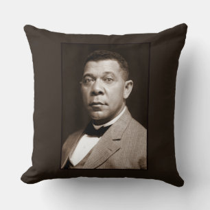 Booker Washington: African American Educator Throw Pillow