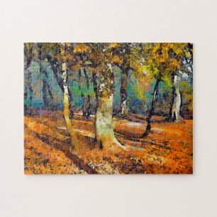 Booker Woods and light spills around the trees Jigsaw Puzzle