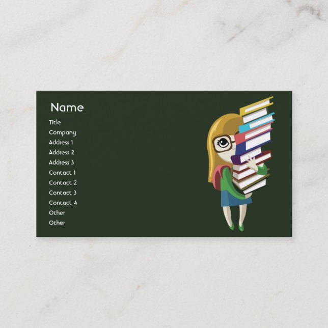 Bookgirl - Business Business Card (Front)