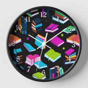 Booking It Colourful Clock