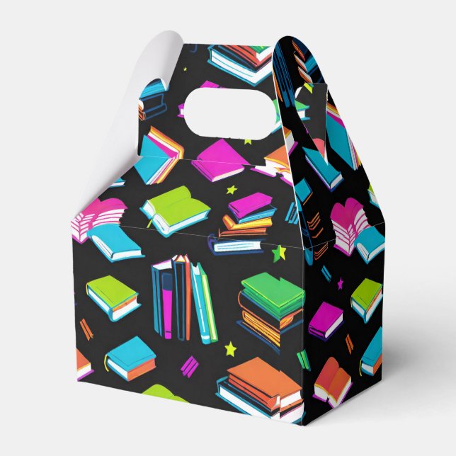 Booking It Colourful Gable Favor Box (Front Side)