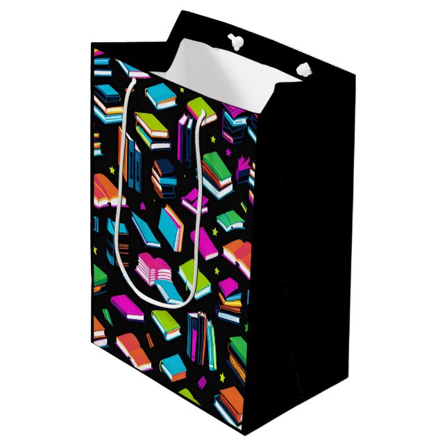Booking It Colourful Gable Medium Gift Bag (Front Angled)