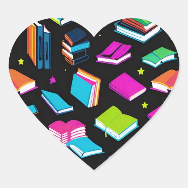 Booking It Colourful Heart Sticker (Front)