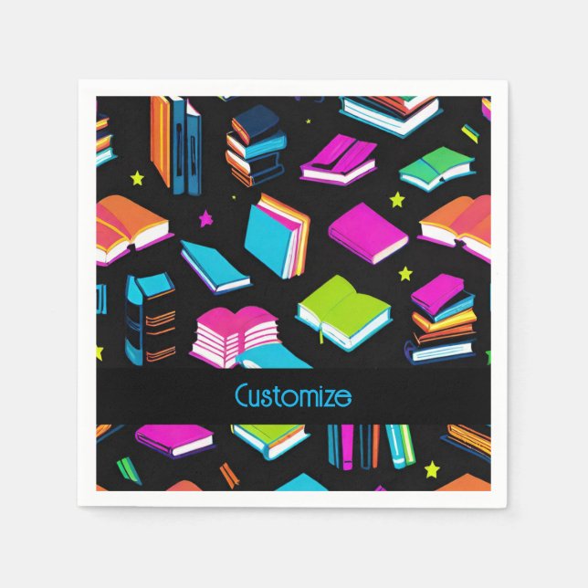 Booking It Colourful Napkin (Front)