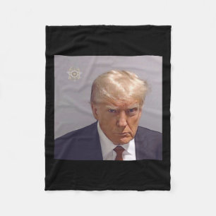 Booking Photo Of Donald Trump  Fleece Blanket