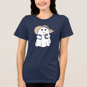 Bookish & Beachy Summerween Ghost T-Shirt Tri-Blend Shirt