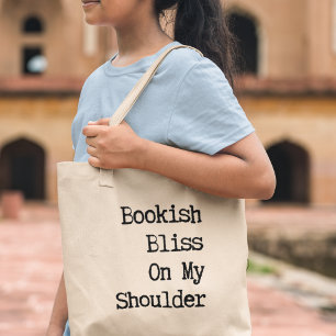 Bookish Bliss Book Lover Librarian Reader Gift Tote Bag