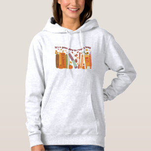 Bookish book Lovers - cute orange pumpkin - Fall Hoodie