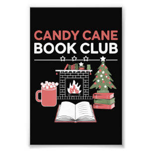 Bookish Christmas Candy Cane Book Club Bookish  Photo Print