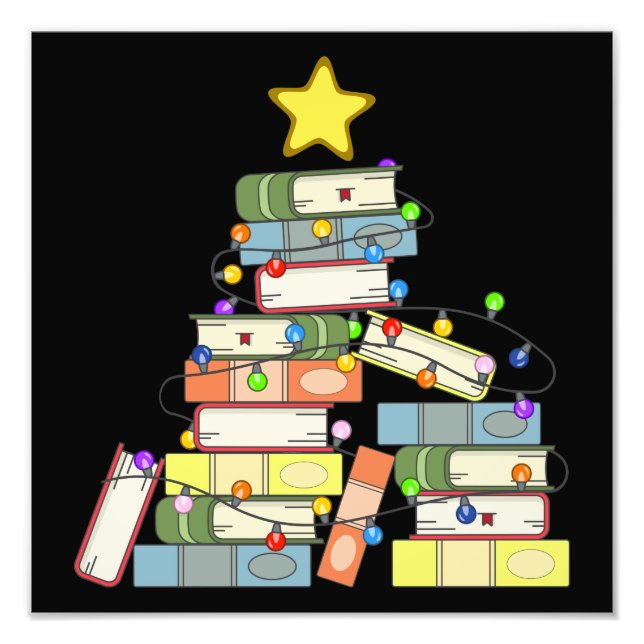 Bookish Christmas Tree I Photo Print (Front)