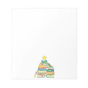 Bookish Christmas Tree II Notepad